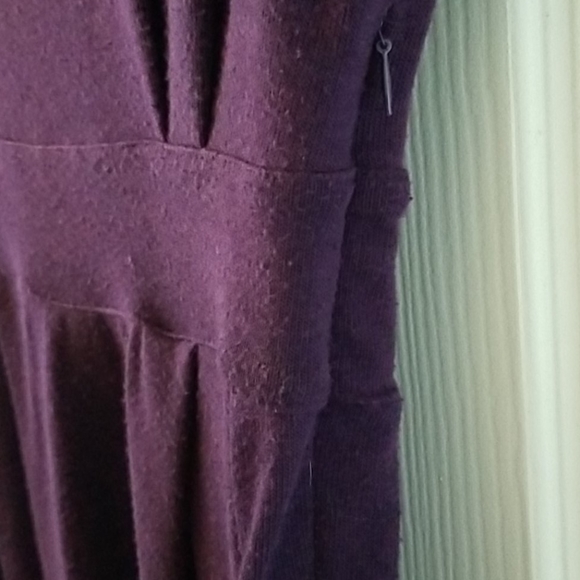 Deep purple mini sweater dress - Picture 3 of 4